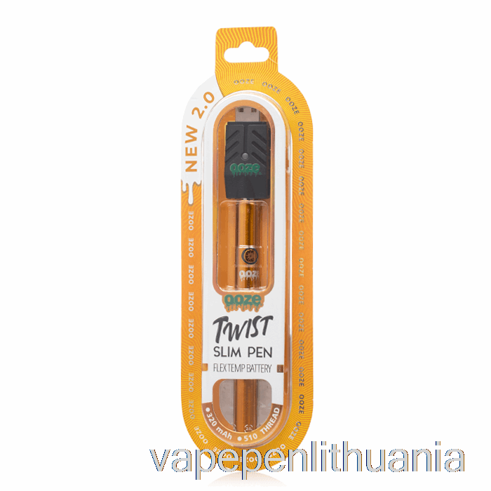Ooze Slim Twist Pen 2.0 Flex Temp Baterija Sultingas Oranžinis Vape Skystis